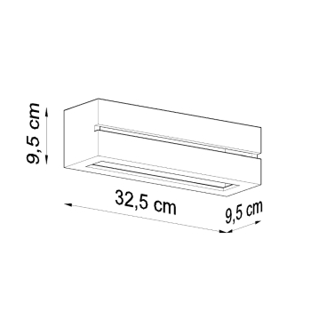 VEGA LINE 1x60W E27 lampă de perete ceramică Sollux Lighting