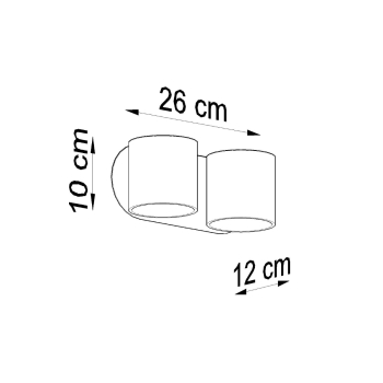 Aplică ORBIS 2 negru 2x40W G9 Sollux Lighting