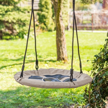 Leagăn de grădină Cuib de barză 65 cm bej