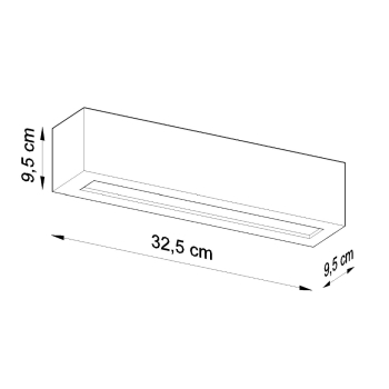 VEGA 1x60W E27 lampă de perete ceramică Sollux Lighting