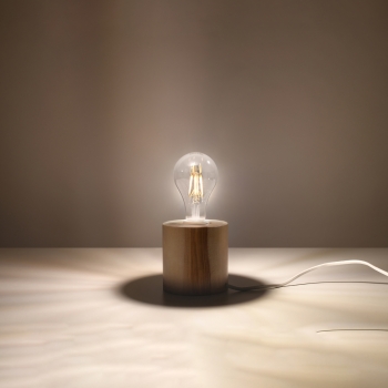 SALGADO lampă de birou din lemn natural 1x60W E27 Sollux Lighting