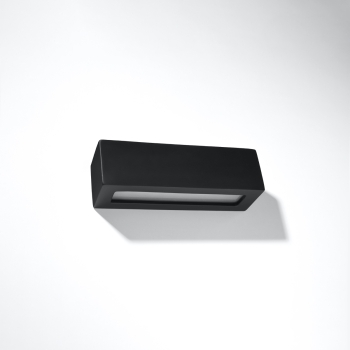 VEGA lampă de perete ceramică neagră 1x60W E27 Sollux Lighting