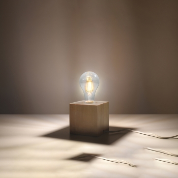 ARIZ lampă de birou din lemn natural 1x60W E 27 Sollux Lighting