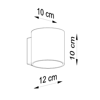 Aplică ORBIS 1 antracit 1x40W G9 Sollux Lighting