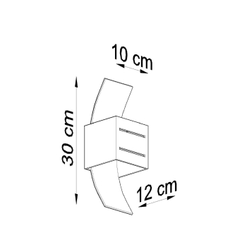 Aplică LORETO gri 1x40W G9 Sollux Lighting