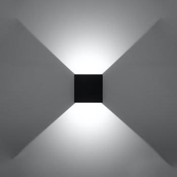 Lampă de perete LUCA negru LED IP54 1x6W LED Sollux Lighting