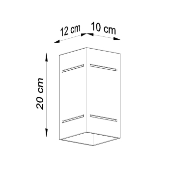 Aplică BLOCCO alb 1x40W G9 Sollux Lighting