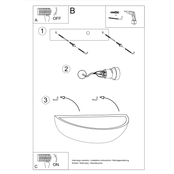 OSKAR lampă de perete din ceramică 1x60W E27 Sollux Lighting