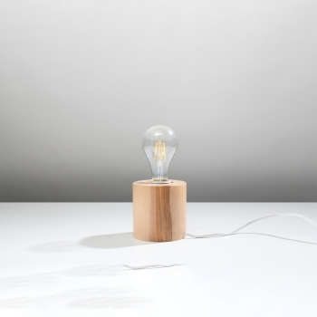 SALGADO lampă de birou din lemn natural 1x60W E27 Sollux Lighting