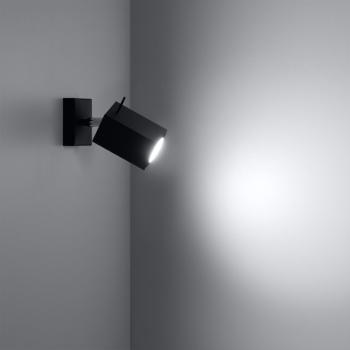 Aplică MERIDA negru 1x40W GU10 Sollux Lighting