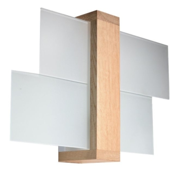 Aplică FENIKS 1 lemn natural 1x60W E27 Sollux Lighting