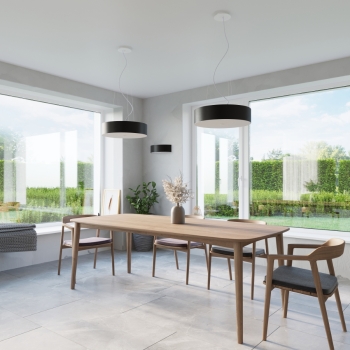Aplică SKALA negru 2x60W E27 Sollux Lighting