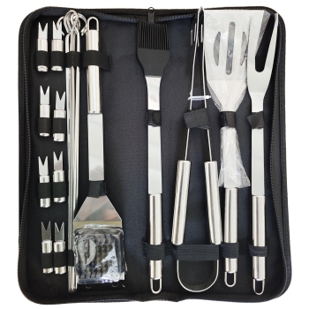 SET DE ACCESORII PENTRU GRĂTAR ÎNTR-O HUSĂ DIN MATERIAL TEXTIL