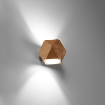 Aplică WOODY lemn natural 1x40W G9 Sollux Lighting