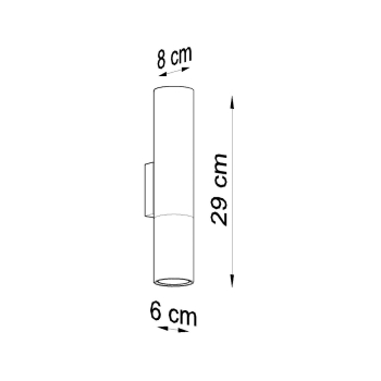 Aplică LOOPEZ negru/cromatic 2x40W GU10 Sollux Lighting