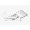 Profil de aluminiu înclinat de 1,0 m anodizat