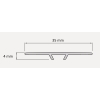 Profil de pervaz din aluminiu 35mm/1.8m Pin taiga adânc
