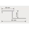 Profil de scări din aluminiu cu caneluri 10mm/1m anodizat auriu