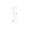 Plintă de plintă din PVC hibrid Alpha 80mm 2.4m Gri