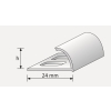 Profil exterior oval din aluminiu 8mm/1m