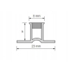 Profil pentru rosturi de dilatare pentru gresie și teracotă PVC 10mm