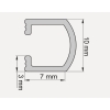 Bandă decorativă din aluminiu pentru plăci ceramice LISTELLO Chrome Effect 10mm / 1,83m