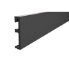 Hybrid pvc plintă de plintă Alpha 80mm 2.4m negru