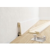 Plintă de plintă din PVC hibrid Alpha 80mm 2.4m Gri