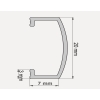 Bandă decorativă din aluminiu pentru plăci ceramice LISTELLO 20mm / 1,83m efect cromat