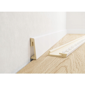 Hybrid pvc plintă de plintă Alpha 80mm 2.4m negru