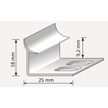Profil interior din aluminiu 9mm/1m