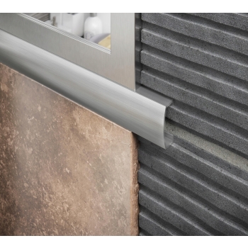 Bandă decorativă din aluminiu pentru plăci ceramice LISTELLO 20mm / 1,83m efect cromat