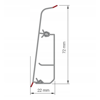 Plinte din PVC LIMA 72mm/2.5m alb