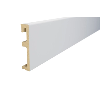Hybrid pvc plintă de plintă din PVC Alpha 80mm 2.4m alb mat