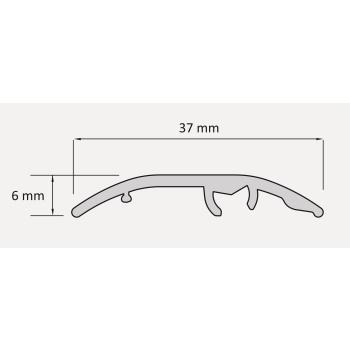 Profil de aluminiu All-in-One 37mm/1.8m Desert Oak