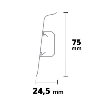 Plinte SG75 2.2m Macadamia Elm Macadamia Elm