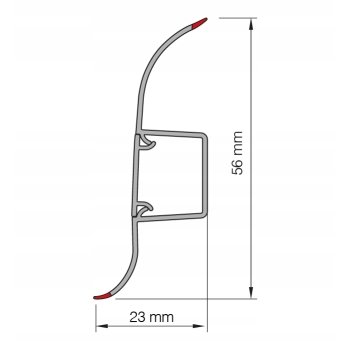 Plinte SG56 2.5m Light Stone