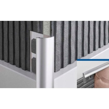 Profil exterior oval din aluminiu 8mm/1m