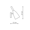 Aplică SOLIN alb 1x40W E14 Light Prestige