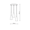 SOLIN negru-auriu 3x60W E27 lampă suspendată Light Prestige