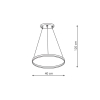 RING S negru 1xLED 4000K Lampă suspendată RING S negru Lumina Prestige