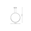 MIRROR L negru negru 1x50W LED lampadare suspendată Light Prestige