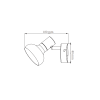 Lampă de perete AREZZO alb 1x40W E14 Light Prestige