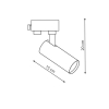 Reflector ICE pentru sistemul de șine 3F alb 1x50W GU10 Light Prestige