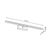 Aplică ISLA alb IP44 1x20W LED 62cm Light Prestige