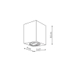 Corp de iluminat montat la suprafață LYON alb 1x50W GU10 Light Prestige