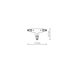 Conector pentru sistemul de șine T negru 1F Light Prestige