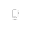 MANACOR corp de iluminat montat la suprafață alb/negru 1x50W GU10 9 cm Light Prestige
