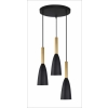 SOLIN negru-auriu 3x60W E27 lampă suspendată Light Prestige