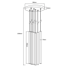 Lămpă suspendată LUNGO gold 7x5W G9 de Light Prestige